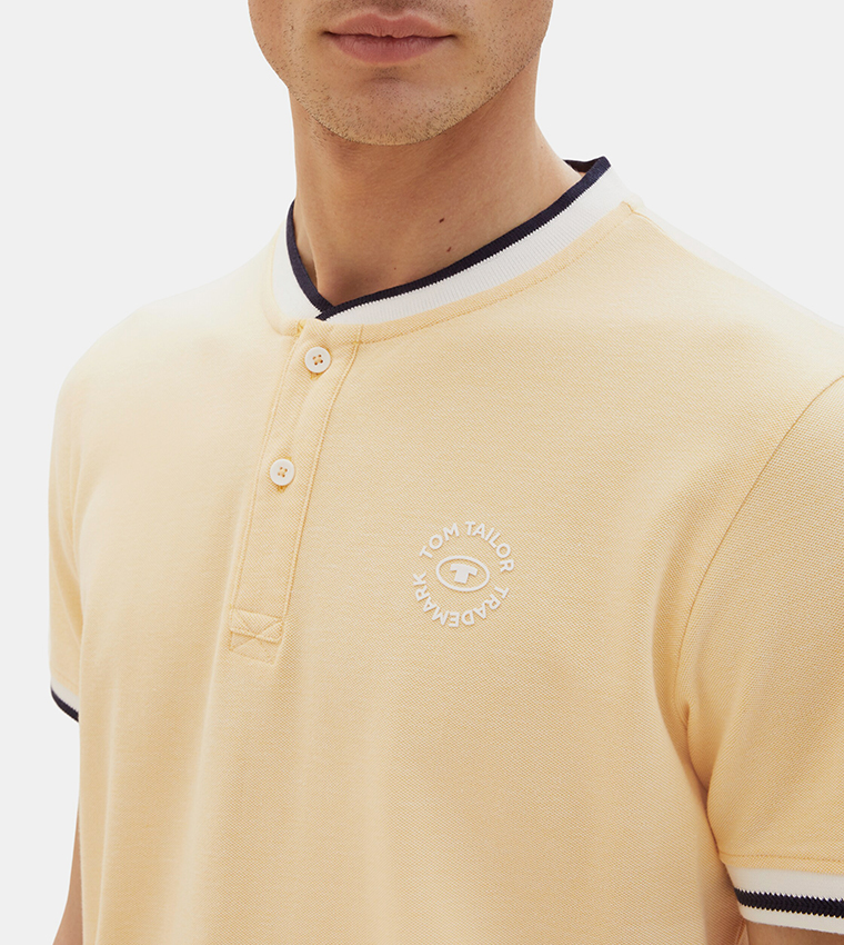 College Collar Shor Sleeves T-Shirt