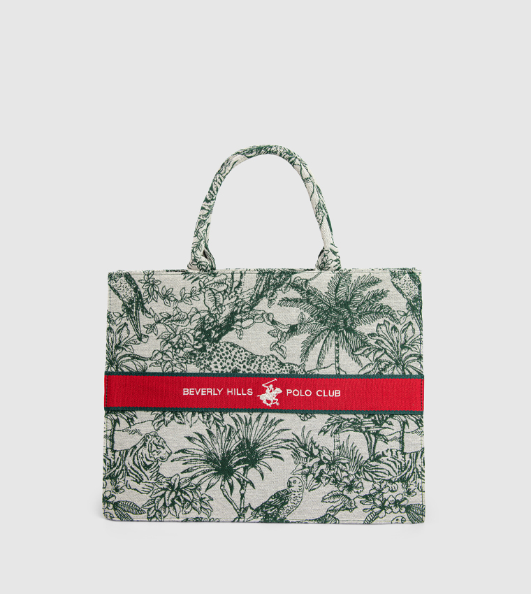 Printed Zippered Mini Tote Bag