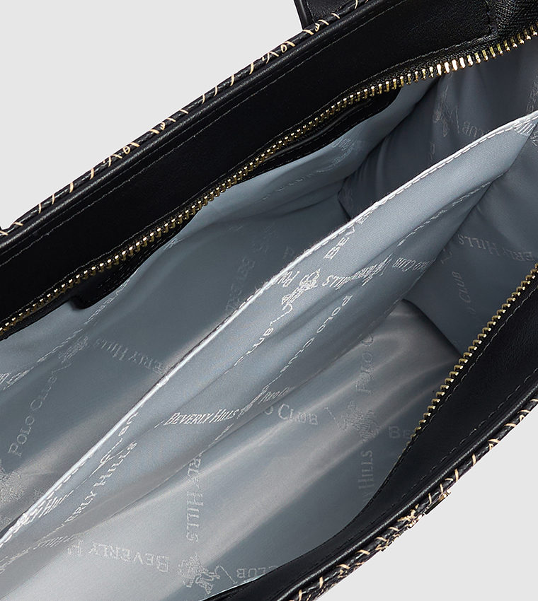 حقيبة توت منقوشة بشعار العلامة التجارية  