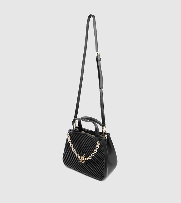 Textured Chain-Link Handheld Bag