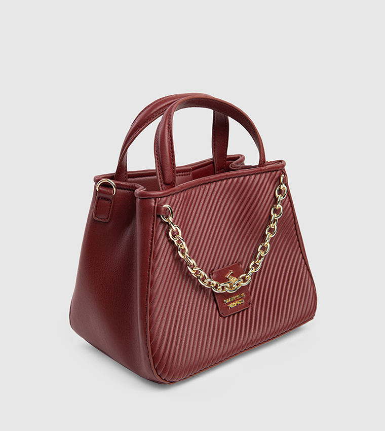 Textured Chain-Link Handheld Bag