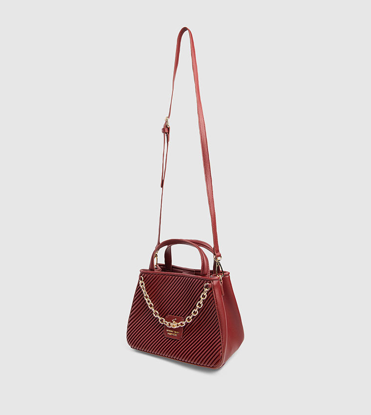 Textured Chain-Link Handheld Bag