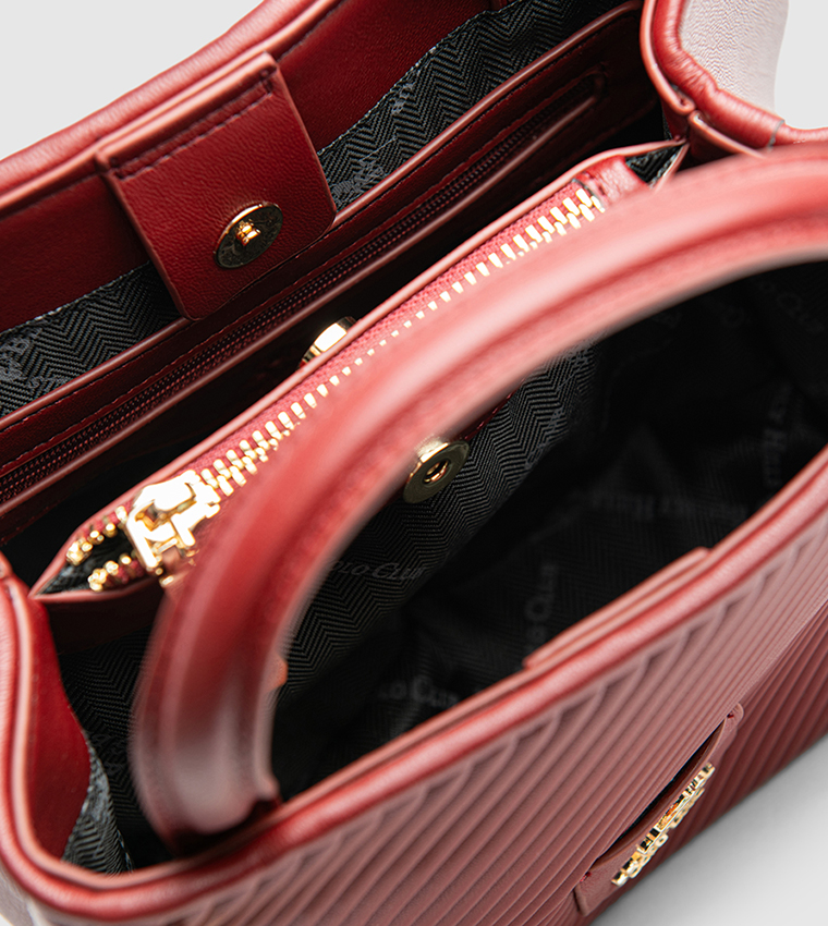 Textured Chain-Link Handheld Bag