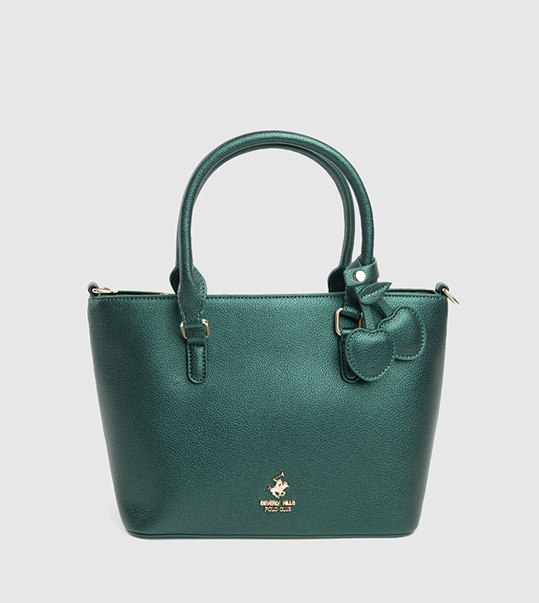 Textured Zip-Closure Tote Bag