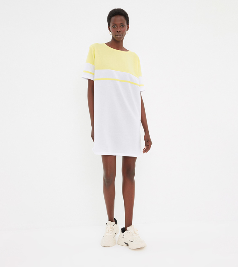 Color block hotsell t shirt dress