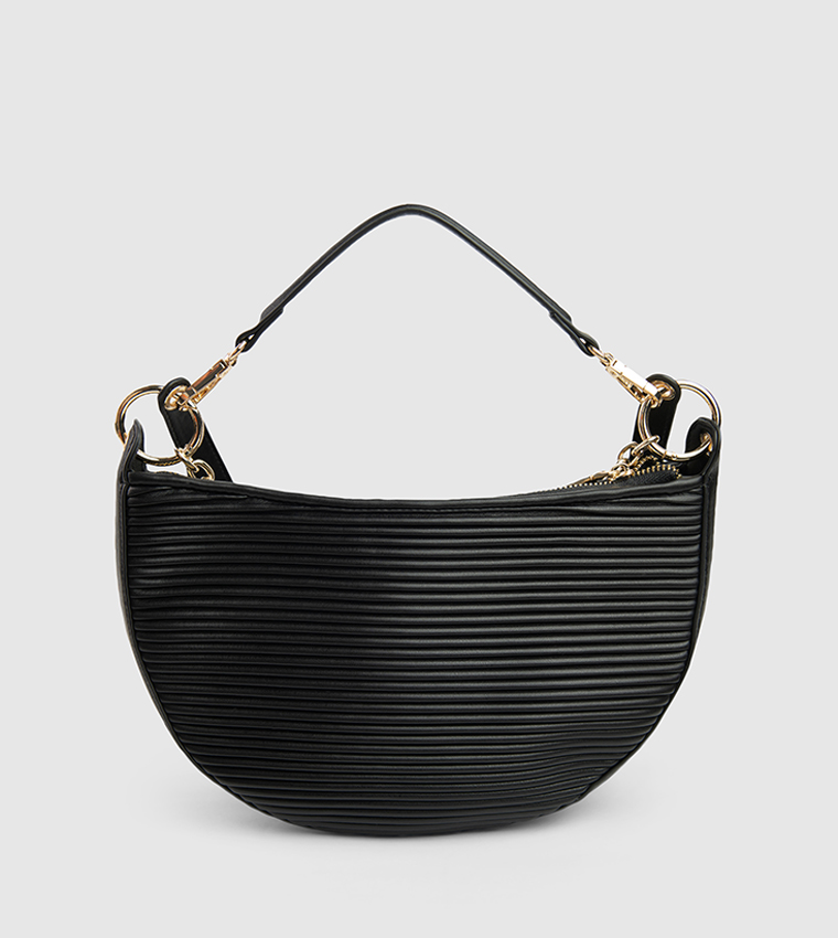 Textured Chain-Link Shoulder Bag