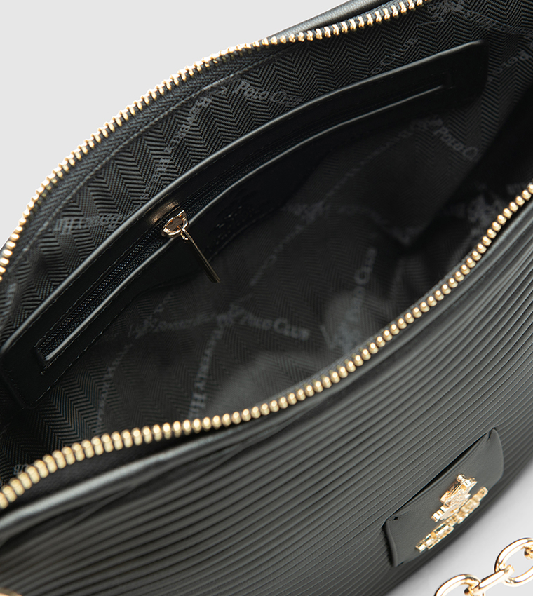 Textured Chain-Link Shoulder Bag