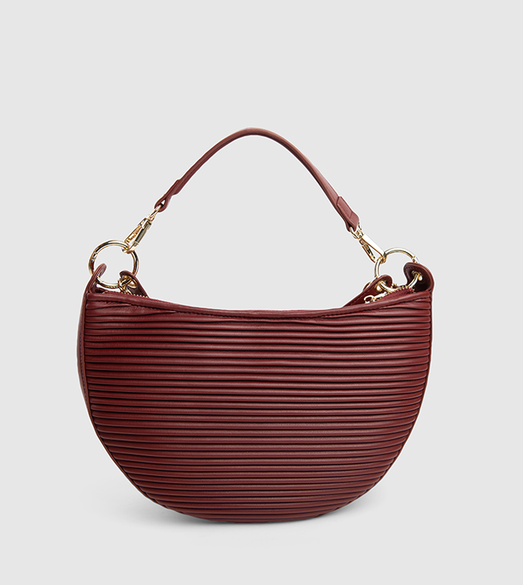 Textured Chain-Link Shoulder Bag