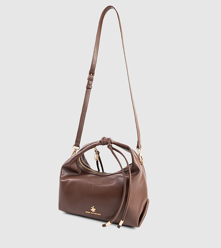 Textured Zip-Closure Hobo Bag