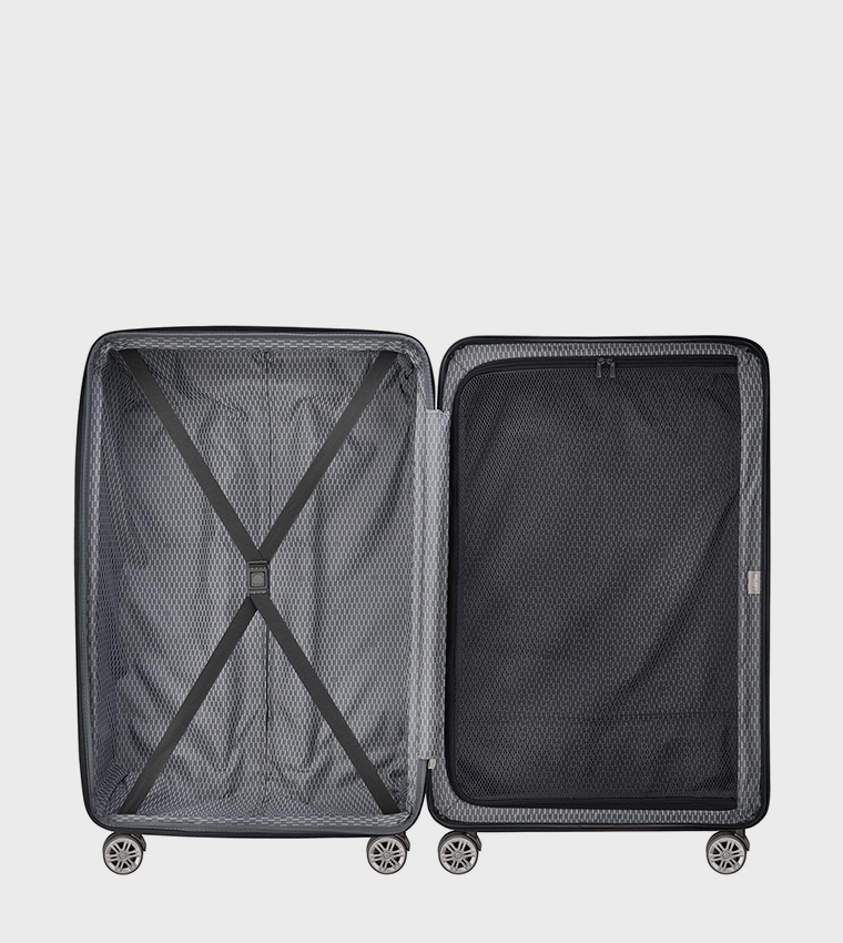 AIR ARMOUR Hardcase Expandable 4 Double Wheel Check-In Luggage Trolley Bag, 80cm