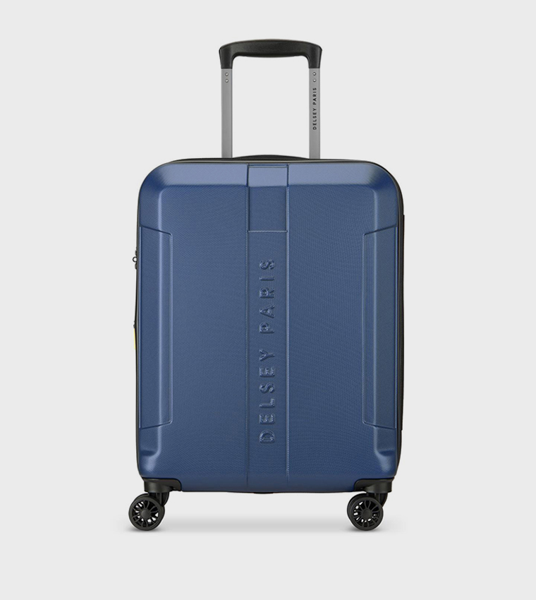 DEPART HARD Hardcase Expandable 4 Double Wheel Cabin Luggage Trolley Bag, 61cm