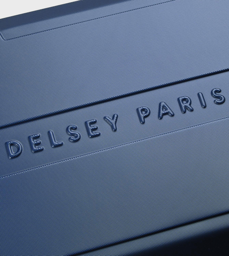 DEPART HARD Hardcase Expandable 4 Double Wheel Cabin Luggage Trolley Bag, 61cm