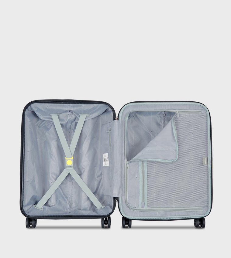 DEPART HARD Hardcase Expandable 4 Double Wheel Cabin Luggage Trolley Bag, 61cm