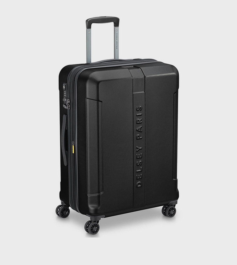 DEPART HARD Hardcase Expandable 4 Double Wheel Check-In Luggage Trolley Bag, 71cm