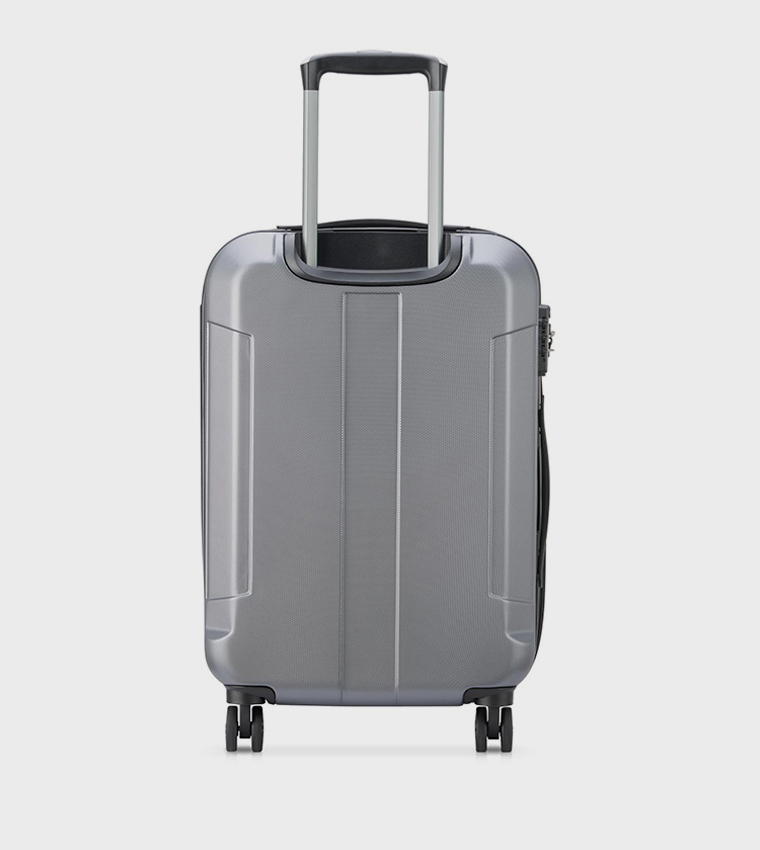 DEPART HARD Hardcase Expandable 4 Double Wheel Cabin Luggage Trolley Bag, 61cm