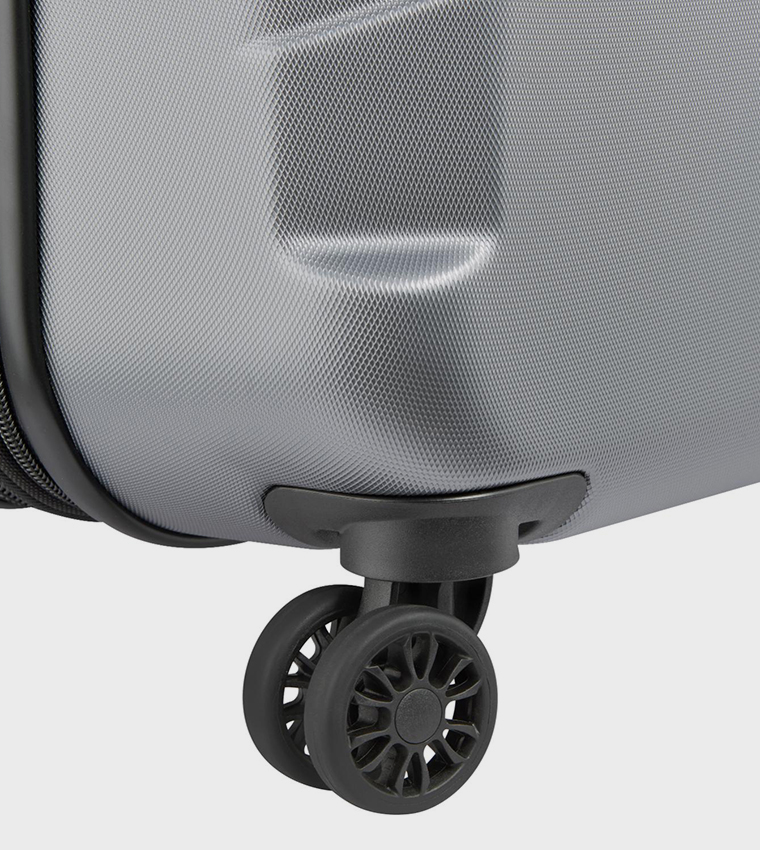 DEPART HARD Hardcase Expandable 4 Double Wheel Cabin Luggage Trolley Bag, 61cm