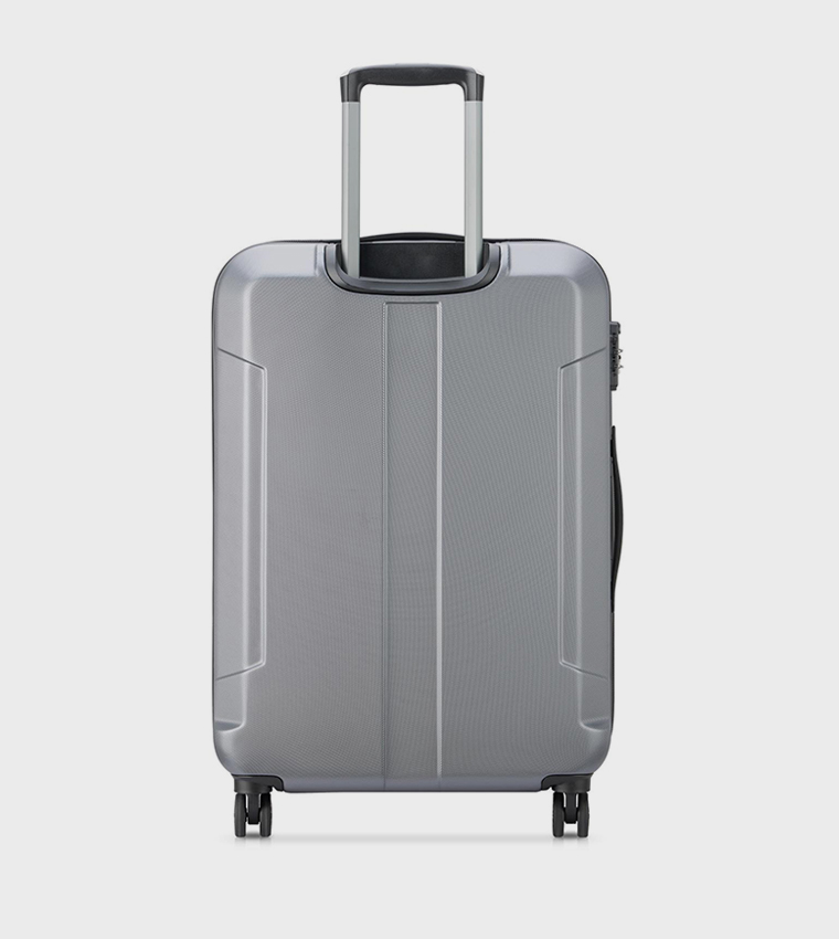DEPART HARD Hardcase Expandable 4 Double Wheel Cabin Luggage Trolley Bag, 61cm