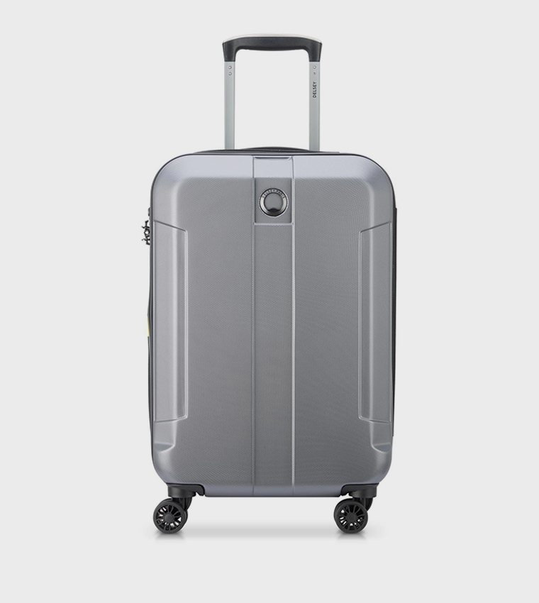 DEPART HARD Hardcase Expandable 4 Double Wheel Cabin Luggage Trolley Bag, 61cm