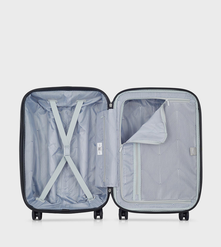 DEPART HARD Hardcase Expandable 4 Double Wheel Cabin Luggage Trolley Bag, 61cm