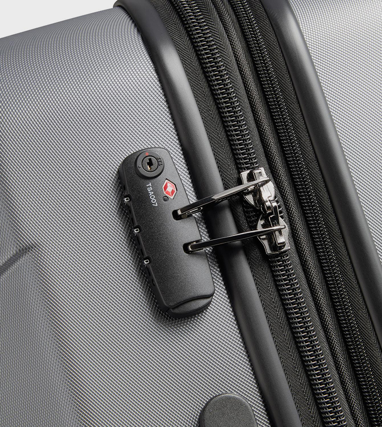 DEPART HARD Hardcase Expandable 4 Double Wheel Check-In Luggage Trolley Bag, 71cm