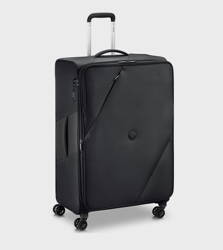 MARINGA Softcase Expandable 4 Double Wheel Check-In Luggage Trolley Bag, 71cm