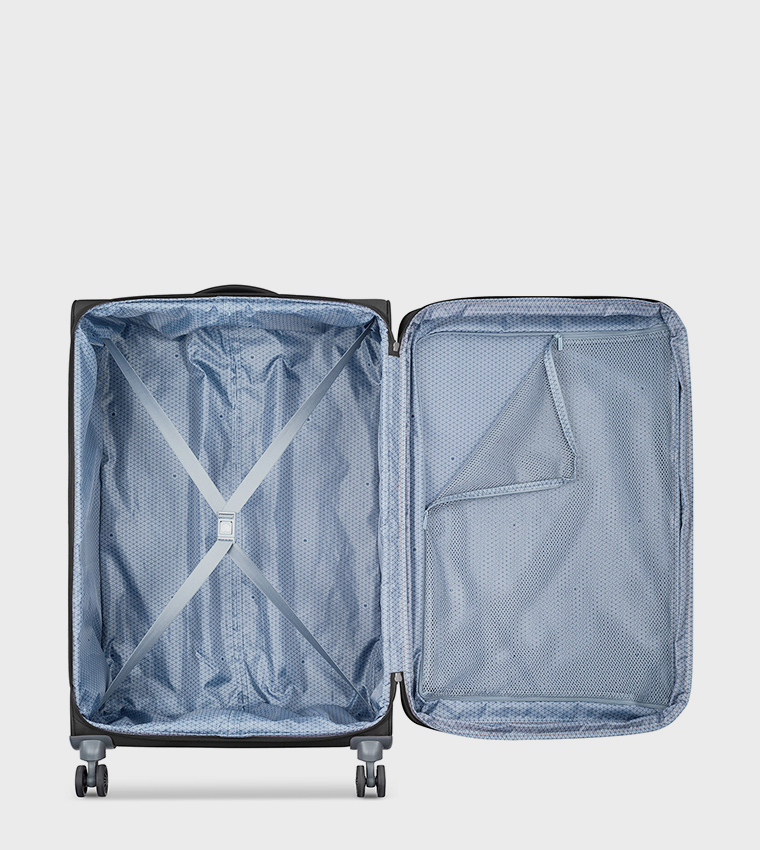 MARINGA Softcase Expandable 4 Double Wheel Check-In Luggage Trolley Bag, 71cm