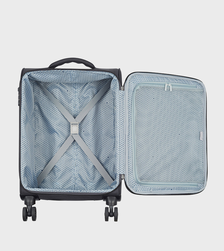 حقيبة سفر قماشية كاراكاس بأربع عجلات مزدوجة قابلة للتوسعة، مخصصة لكابينة الطائرة، مقاس 55 سم