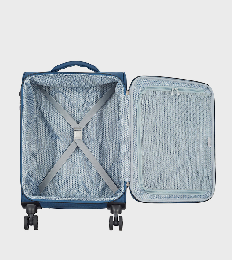 حقيبة سفر قماشية كاراكاس بأربع عجلات مزدوجة قابلة للتوسعة، مخصصة لكابينة الطائرة، مقاس 55 سم