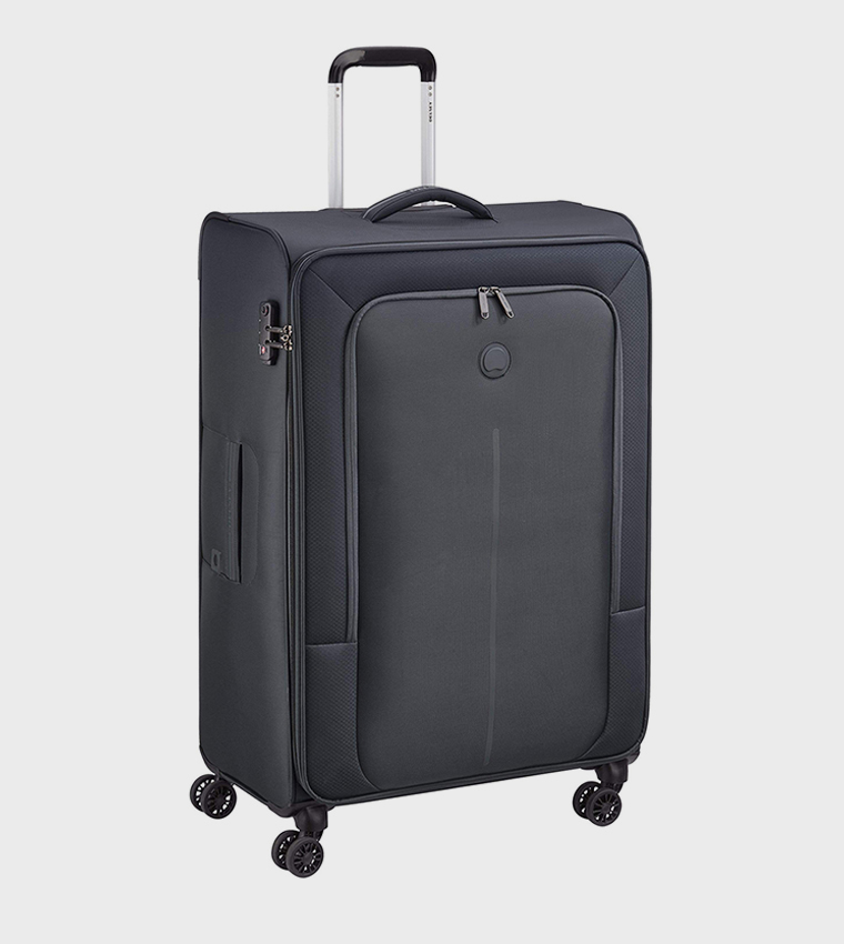 CARACAS Softcase 4 Double Wheel Expandable Check-In Luggage Trolley Bag, 80cm