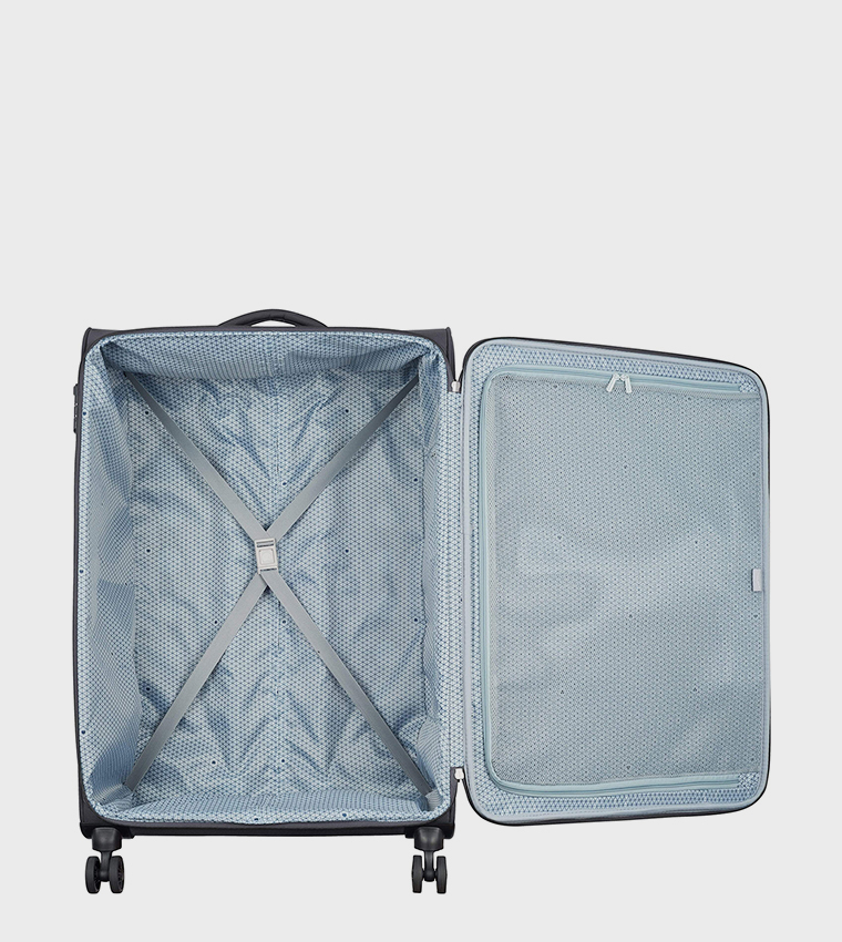 CARACAS Softcase 4 Double Wheel Expandable Check-In Luggage Trolley Bag, 80cm