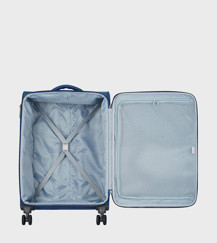 CARACAS Softcase 4 Double Wheel Expandable Check-In Luggage Trolley Bag, 70cm