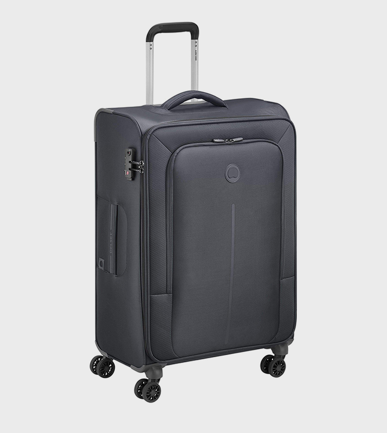 CARACAS Softcase 4 Double Wheel Expandable Check-In Luggage Trolley Bag, 70cm