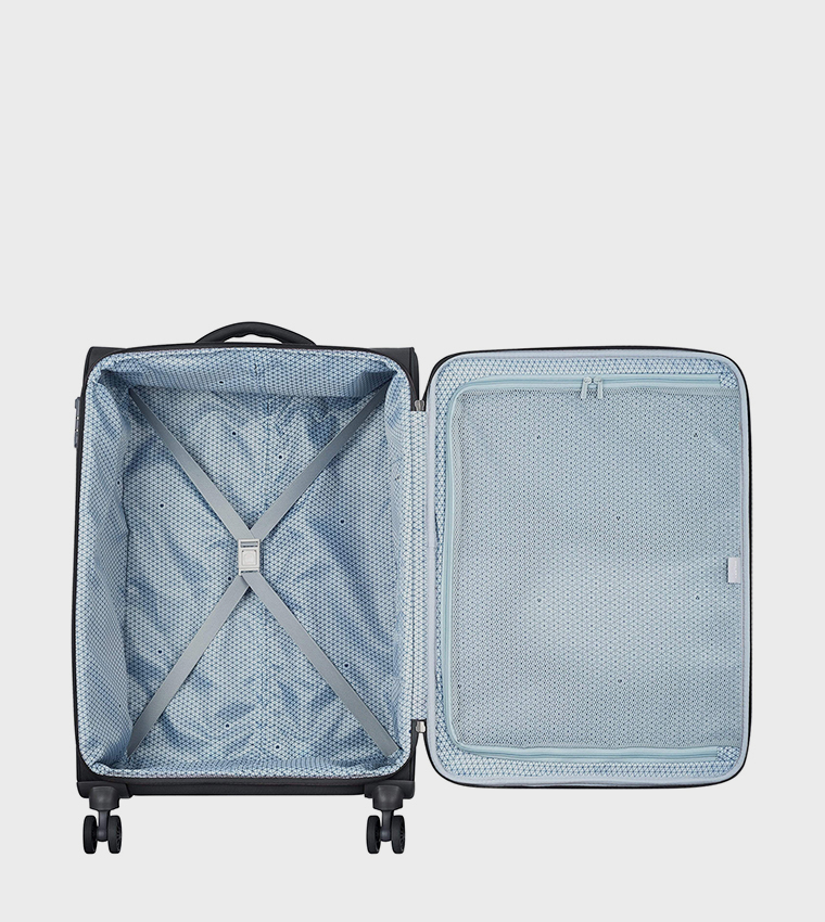 CARACAS Softcase 4 Double Wheel Expandable Check-In Luggage Trolley Bag, 70cm