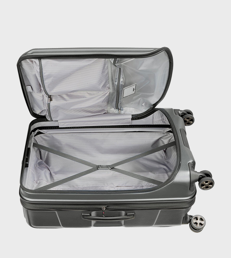 CRUISE 2.0 Hardcase Expandable 4 Double Wheel Check-In Luggage Trolley Bag, 70cm