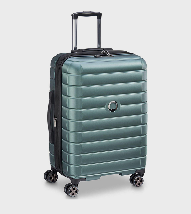 HELIUM Shadow 5.0 Hardcase Expandable 4 Double Wheel Check-In Luggage Trolley Bag, 70cm