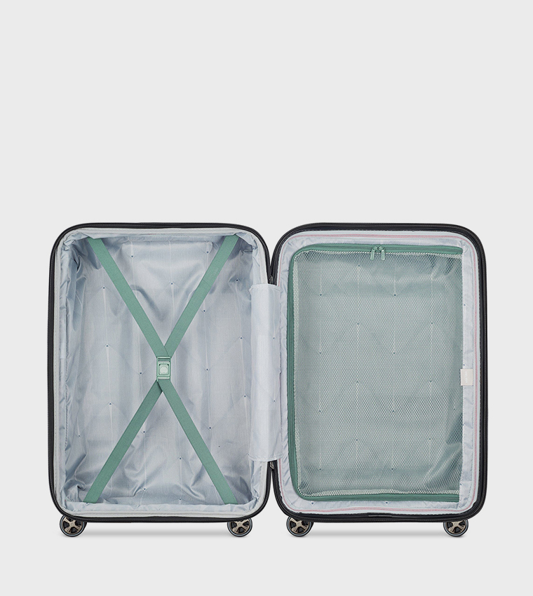 HELIUM Shadow 5.0 Hardcase Expandable 4 Double Wheel Check-In Luggage Trolley Bag, 70cm