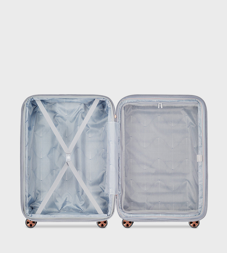 HELIUM Shadow 5.0 Hardcase Expandable 4 Double Wheel Check-In Luggage Trolley Bag, 70cm