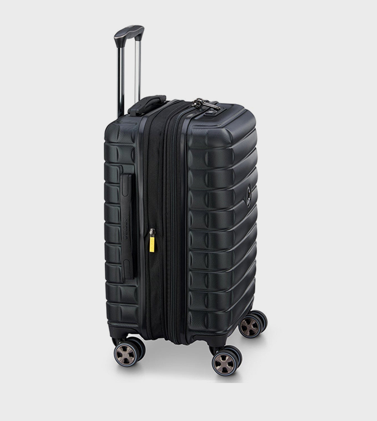 HELIUM Shadow 5.0 Hardcase Expandable 4 Double Wheel Cabin Luggage Trolley Bag, 55cm