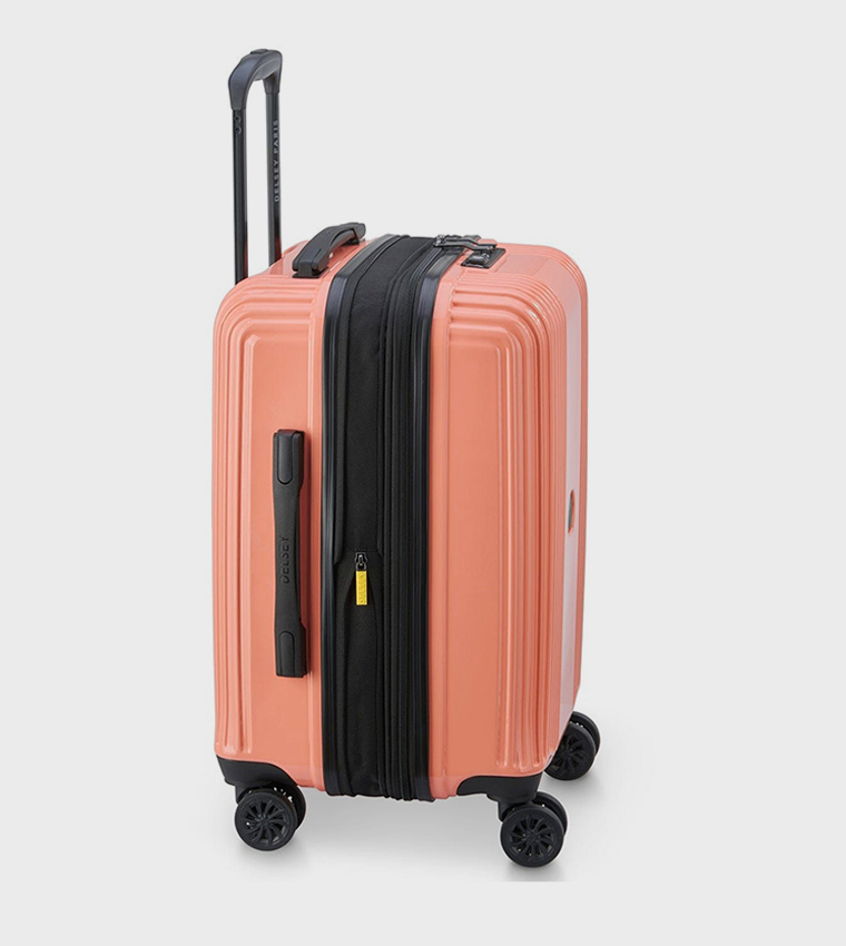 OPHELIE Hardcase Expandable 4 Double Wheel Cabin Luggage Trolley Bag, 55cm