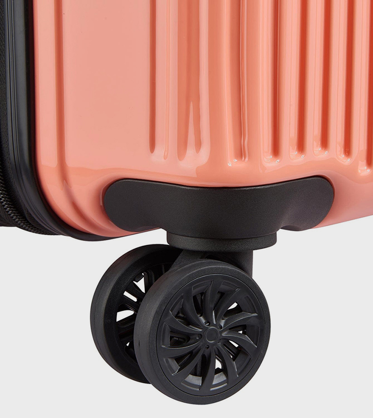 OPHELIE Hardcase Expandable 4 Double Wheel Cabin Luggage Trolley Bag, 55cm