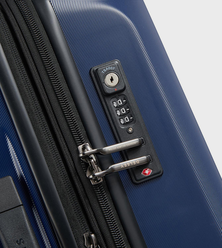 PROMENADE Hard 2.0 Expandable 4 Double Wheel Cabin Luggage Trolley Bag, 55cm