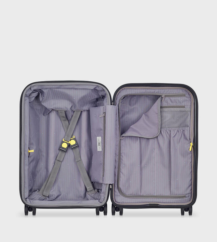 PROMENADE Hard 2.0 Expandable 4 Double Wheel Cabin Luggage Trolley Bag, 55cm