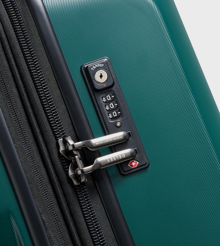 PROMENADE Hard 2.0 Expandable 4 Double Wheel Check-In Luggage Trolley Bag, 70cm