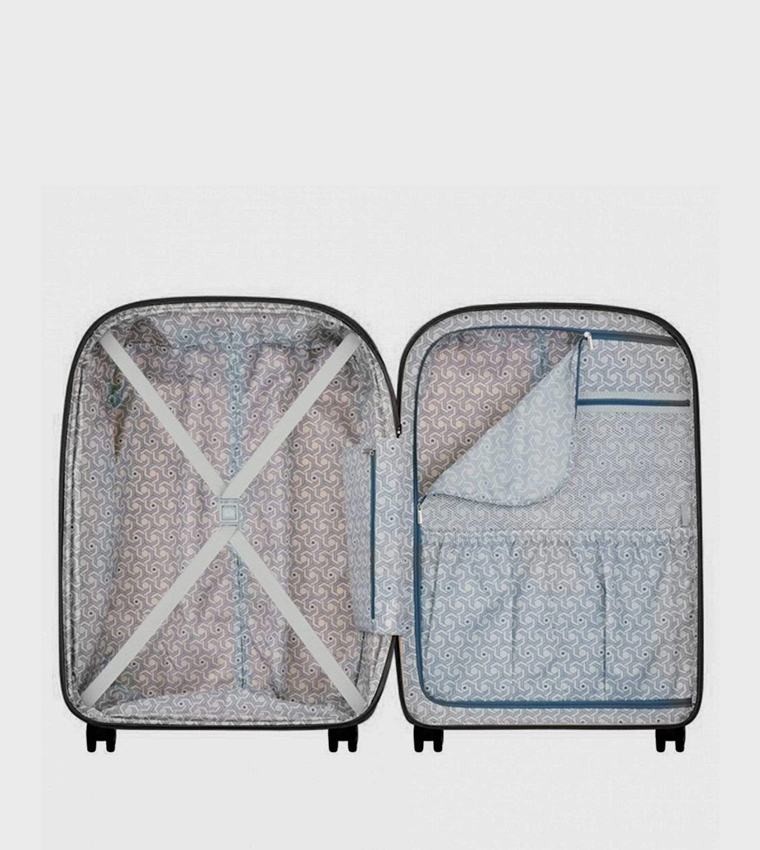 CLAVEL Hardcase 4 Double Wheel Expandable Cabin Luggage Trolley Bag, 55cm