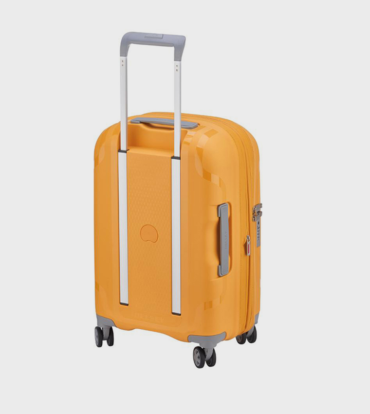CLAVEL Hardcase 4 Double Wheel Expandable Cabin Luggage Trolley Bag, 55cm