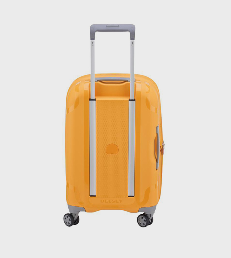 CLAVEL Hardcase 4 Double Wheel Expandable Cabin Luggage Trolley Bag, 55cm