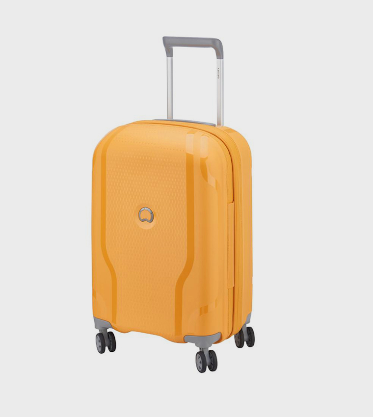 CLAVEL Hardcase 4 Double Wheel Expandable Cabin Luggage Trolley Bag, 55cm