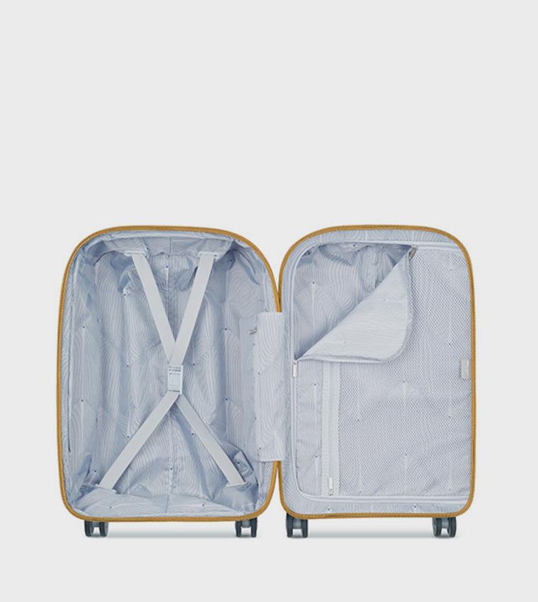 CLAVEL Hardcase 4 Double Wheel Expandable Cabin Luggage Trolley Bag, 55cm