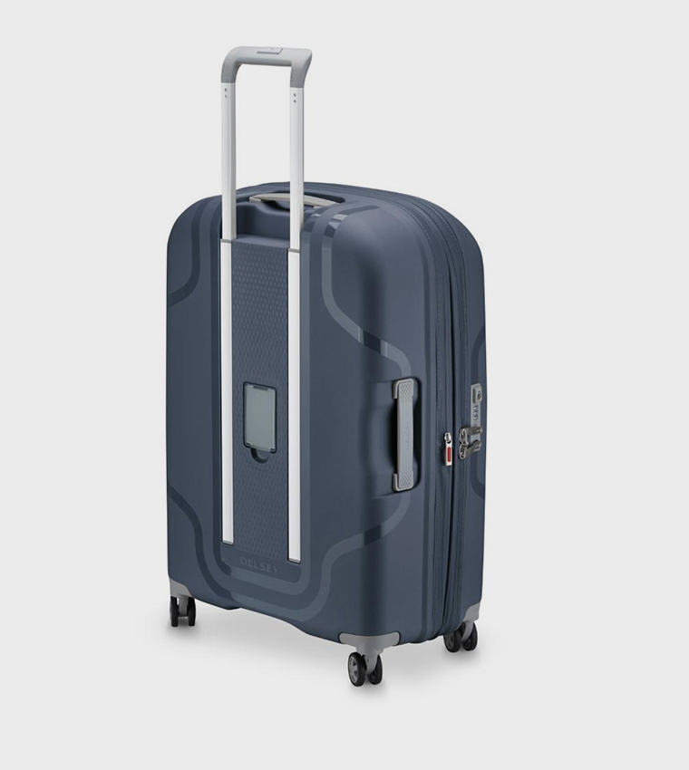 CLAVEL Hardcase 4 Double Wheel Expandable Check-In Luggage Trolley Bag, 70cm