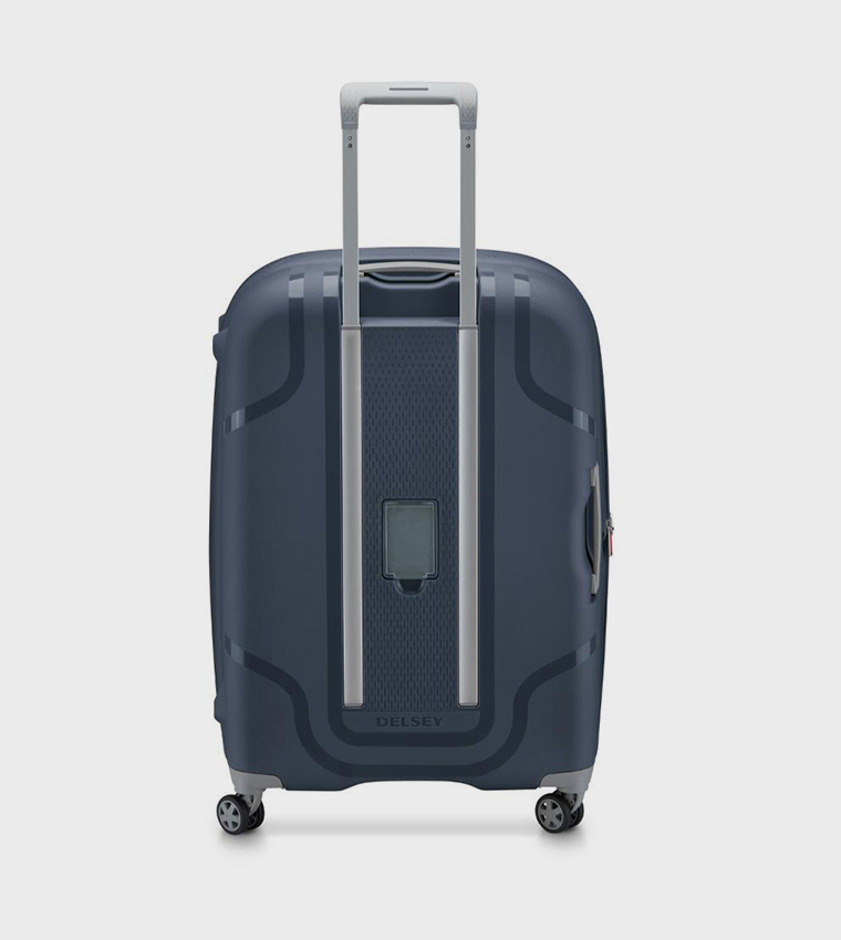 CLAVEL Hardcase 4 Double Wheel Expandable Check-In Luggage Trolley Bag, 70cm